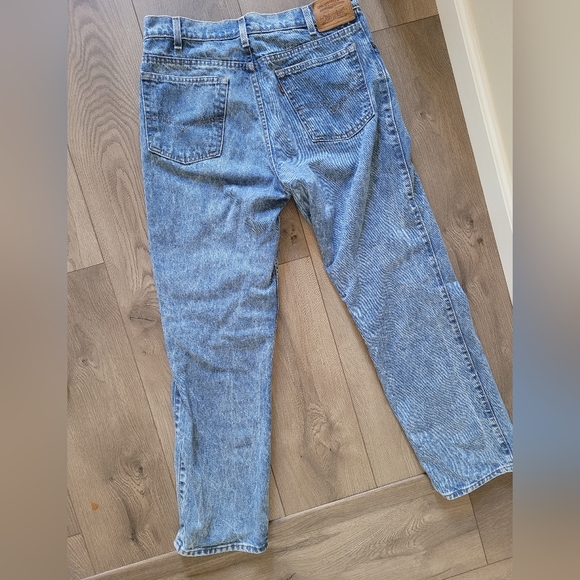 Vintage Orange Tab Levi's Medium Acid Wash Straight Leg Jeans - Picture 2 of 5